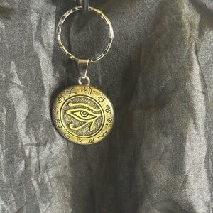 Stainless Steel Eye of Horus Keychain